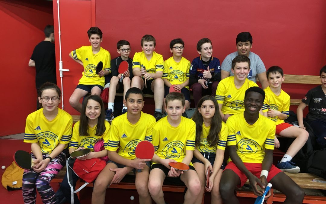 CHAMPIONNAT DE DISTRICT DE TENNIS DE TABLE et de BASKET-BALL