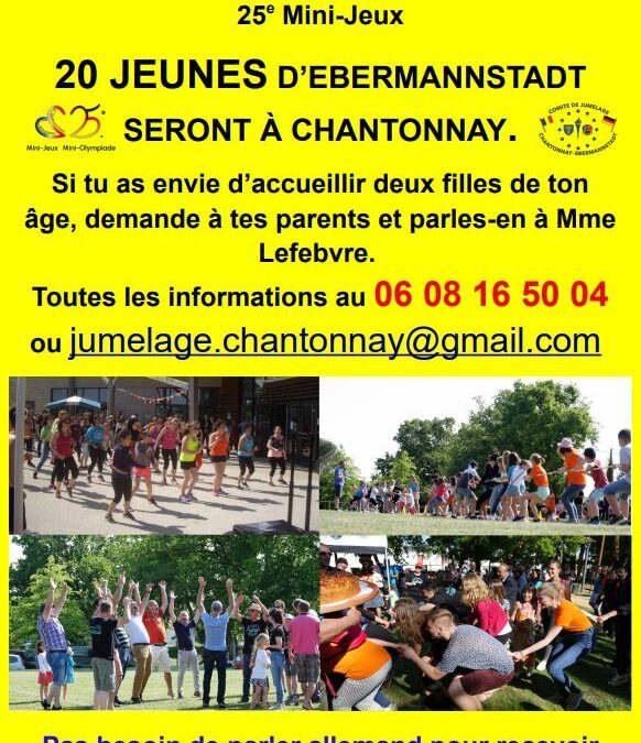 20 JEUNES D’EBERMANNSTADT SERONT À CHANTONNAY.