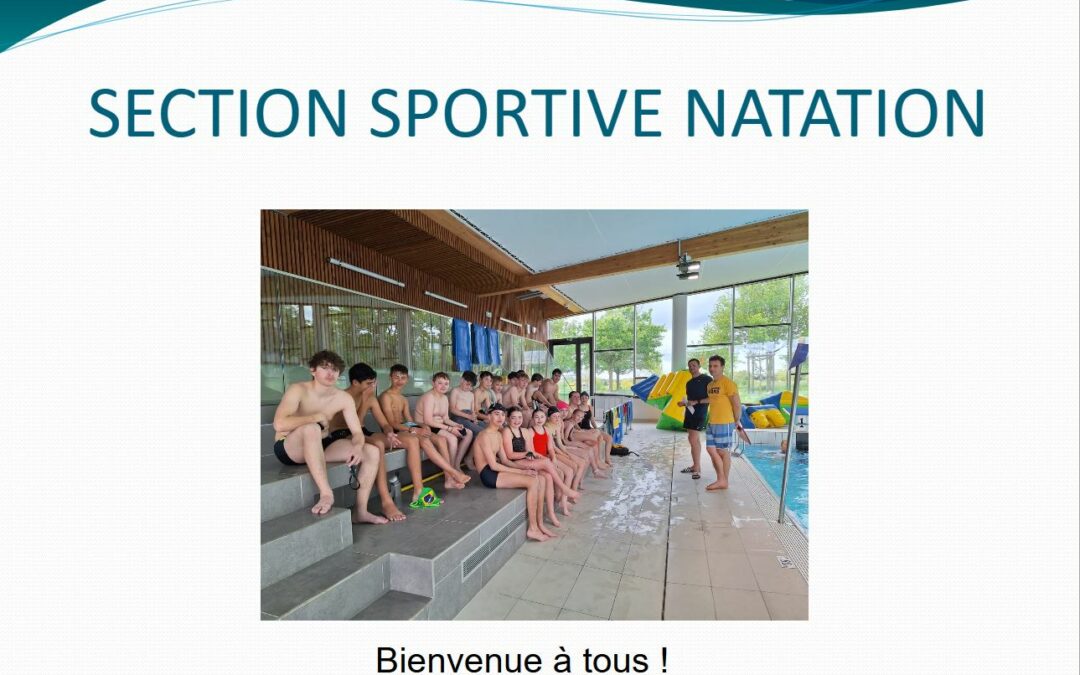 LA SECTION SPORTIVE NATATION 2024/2025